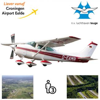 Proefles | Vliegles Cessna 182 Eelde - Teuge (Apeldoorn) - Eelde  (Nederland)