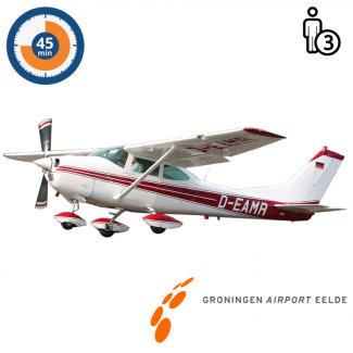 Proefles | Vliegles | Rondvlucht Cessna 182 Skylane Groningen Airport Eelde (45 minuten)