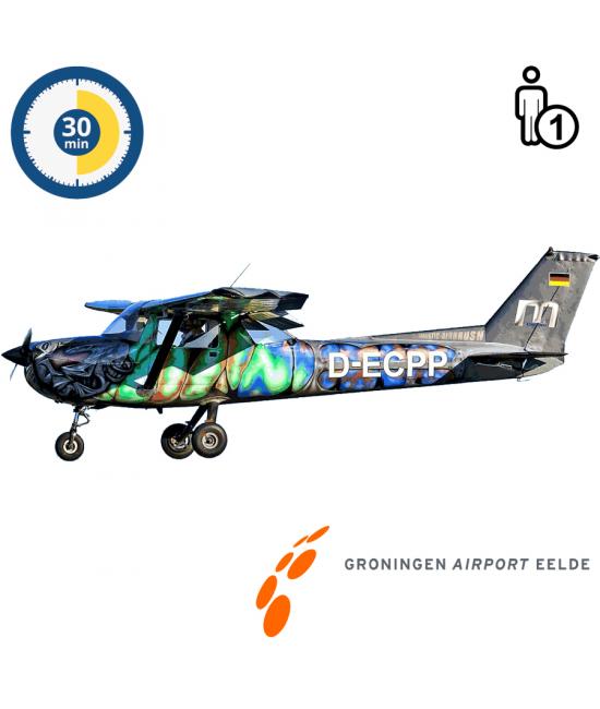 Proefles | Vliegles | Rondvlucht Cessna 150 Aerobat Groningen Airport Eelde (30 minuten) Proefles | Vliegles | Rondvlucht Cessna 150 Aerobat Groningen Airport Eelde (30 minuten)
